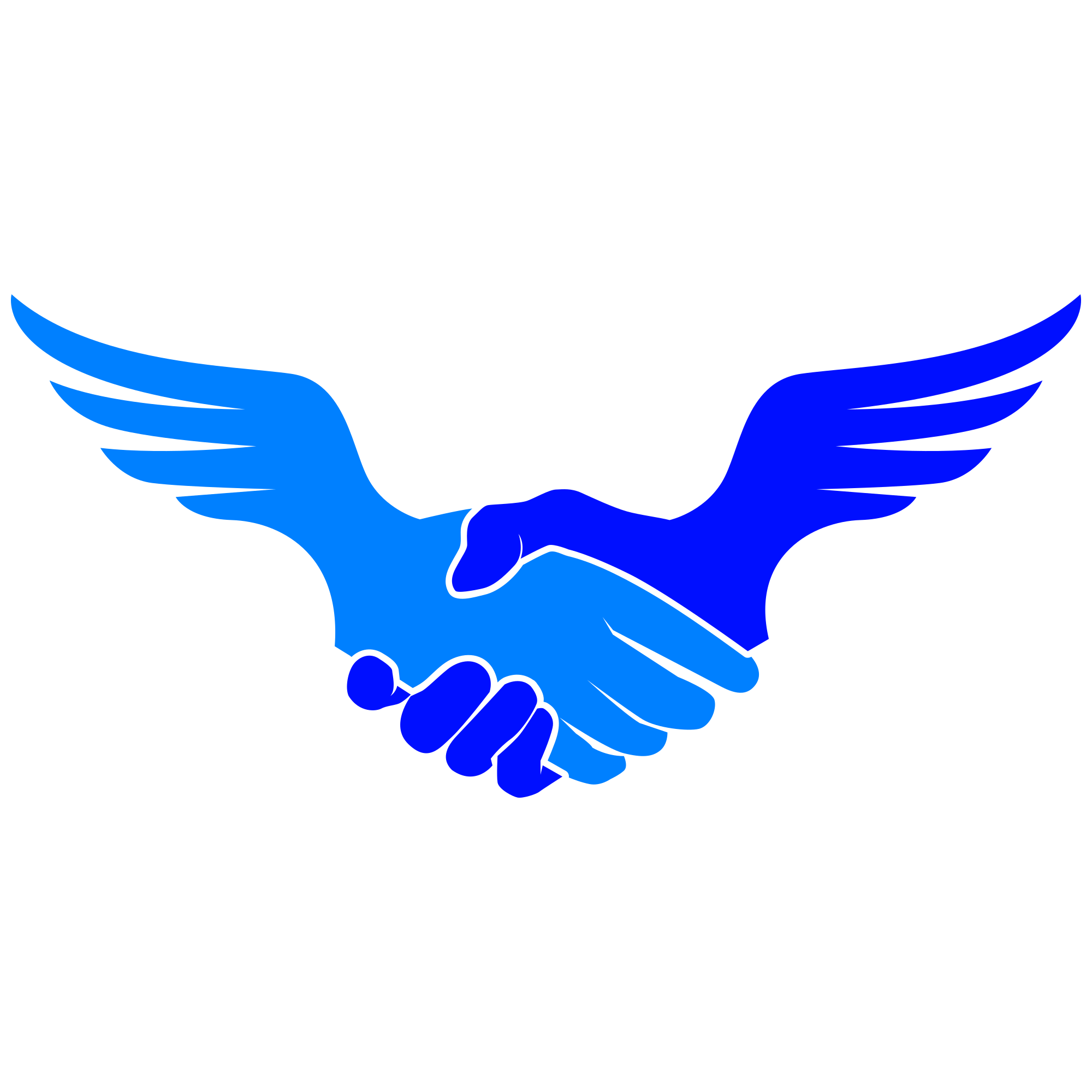 VVS — Tekniskrådgivning logo — håndtryk med vinger